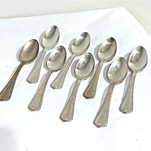 Vintage Silverplate teaspoons matching set of 8 International Silver MN & Co